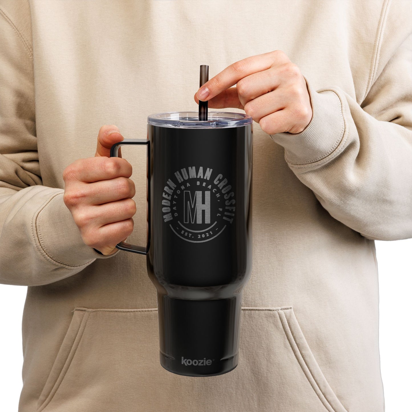 Engraved 40oz Insulated Tumbler with Lid & Straw